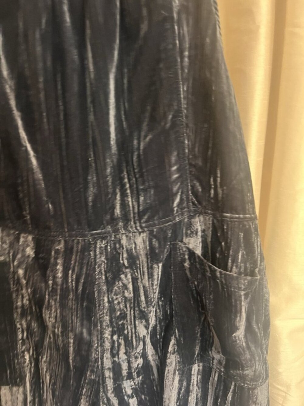 Natural Life Dakota Tie Crush Velvet Overalls Charcoal Gray Size XL    Bb - Picture 5 of 9